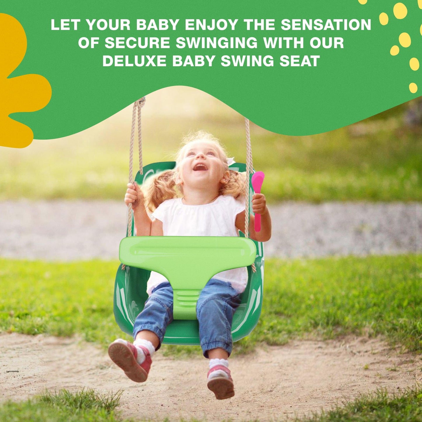 Deluxe Baby Swing Seat - with Secure Safety System