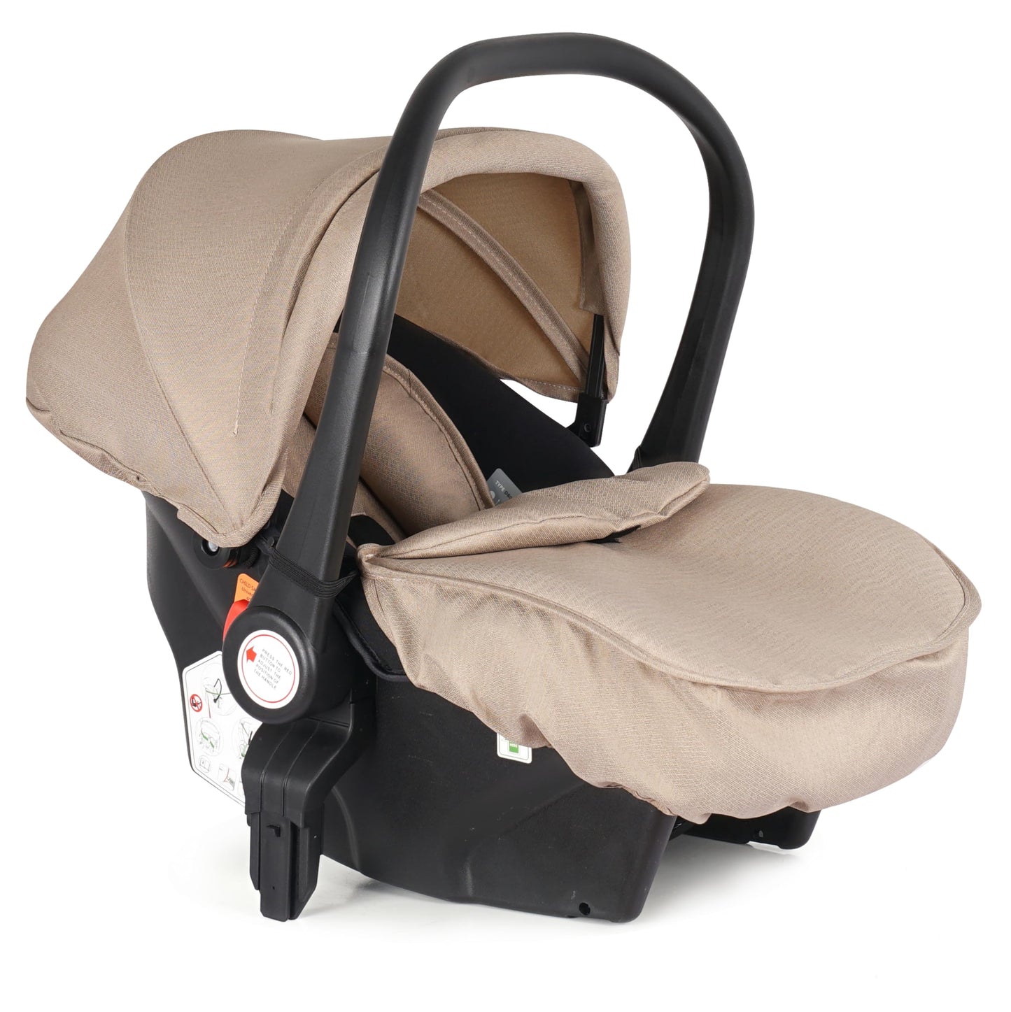 For Your Little One Cruise 3-in-1 Travel System with i-Size Car Seat, Stroller, 13kg Pram, Height Adjustable Handle, Pram, Newborn 0-4 Years Free Raincover and Cupholder (Dune Beige)