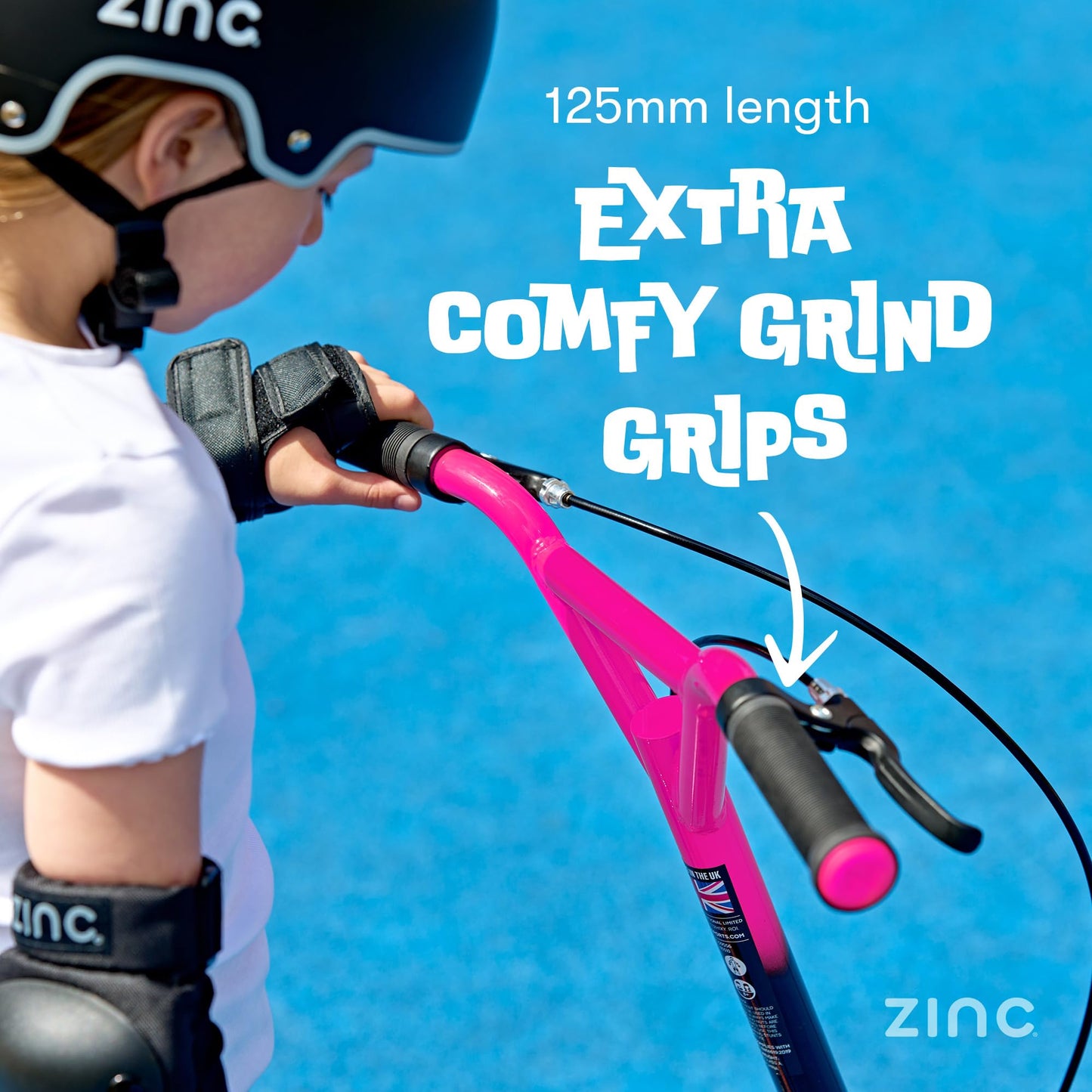 Zinc Radikal BMX Scooter for Kids Ages 6+ – 12 Inch Big Wheel Stunt Scooters with 360 Degree Handlebar Spin, Front & Rear Brakes, Steel Frame, Off-Road Tyres, Pink