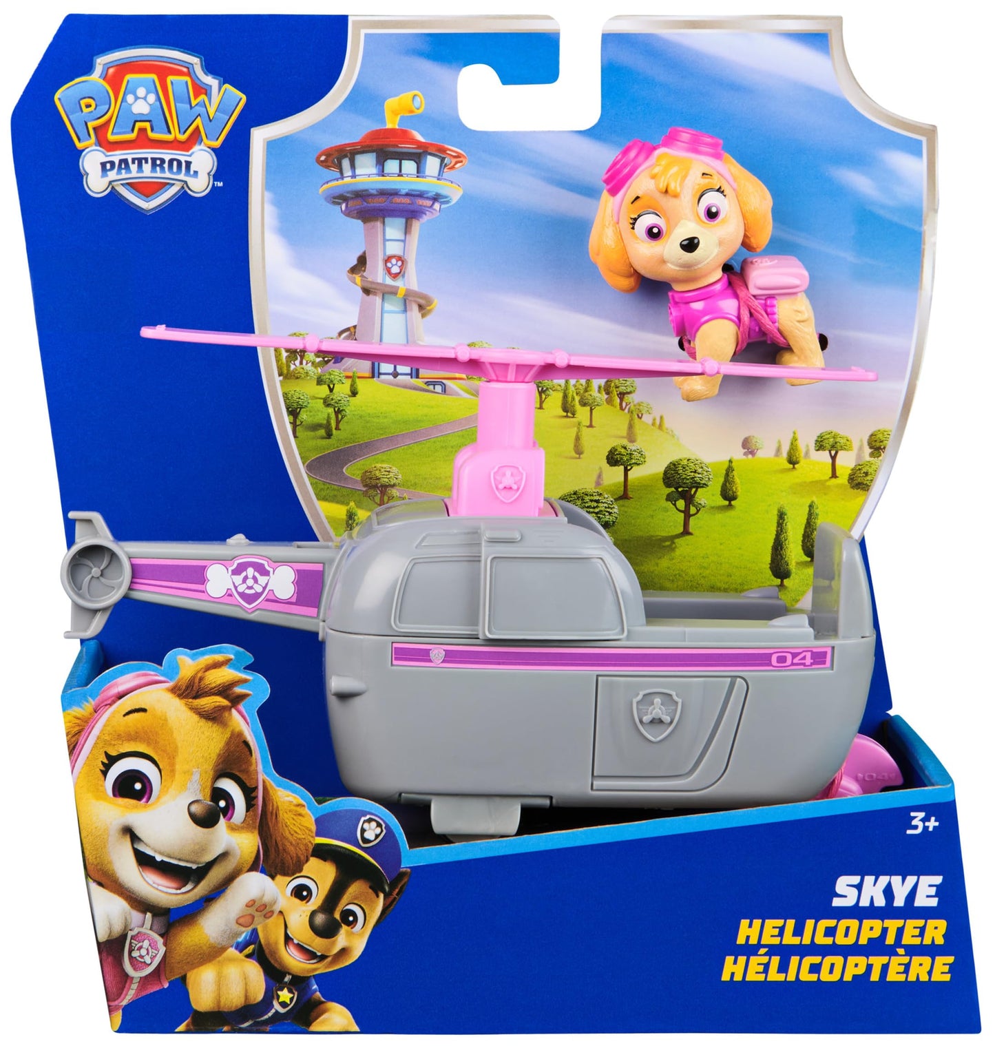 Paw Patrol, Skye’s Helicopter, Toy Vehicle with Collectible Action Figure, Sustainably Minded Kids’ Toys for Boys & Girls Aged 3 and Up