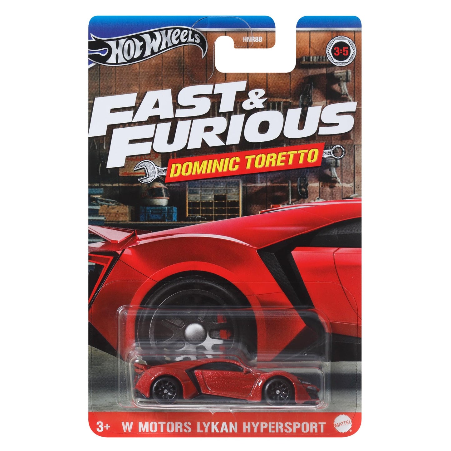 Hot Wheels Fast and Furious Dominic Toretto Auto W Motors LYKAN HYPERSPORT Model Die Cast Scale 1:64 - Length 7 cm - HRW48