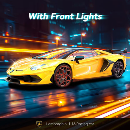 AEROQUEST 1:16 Lamborghini remote control toy car, detailed licensed Lamborghini model with 2.4GHz controller for boys and girls.