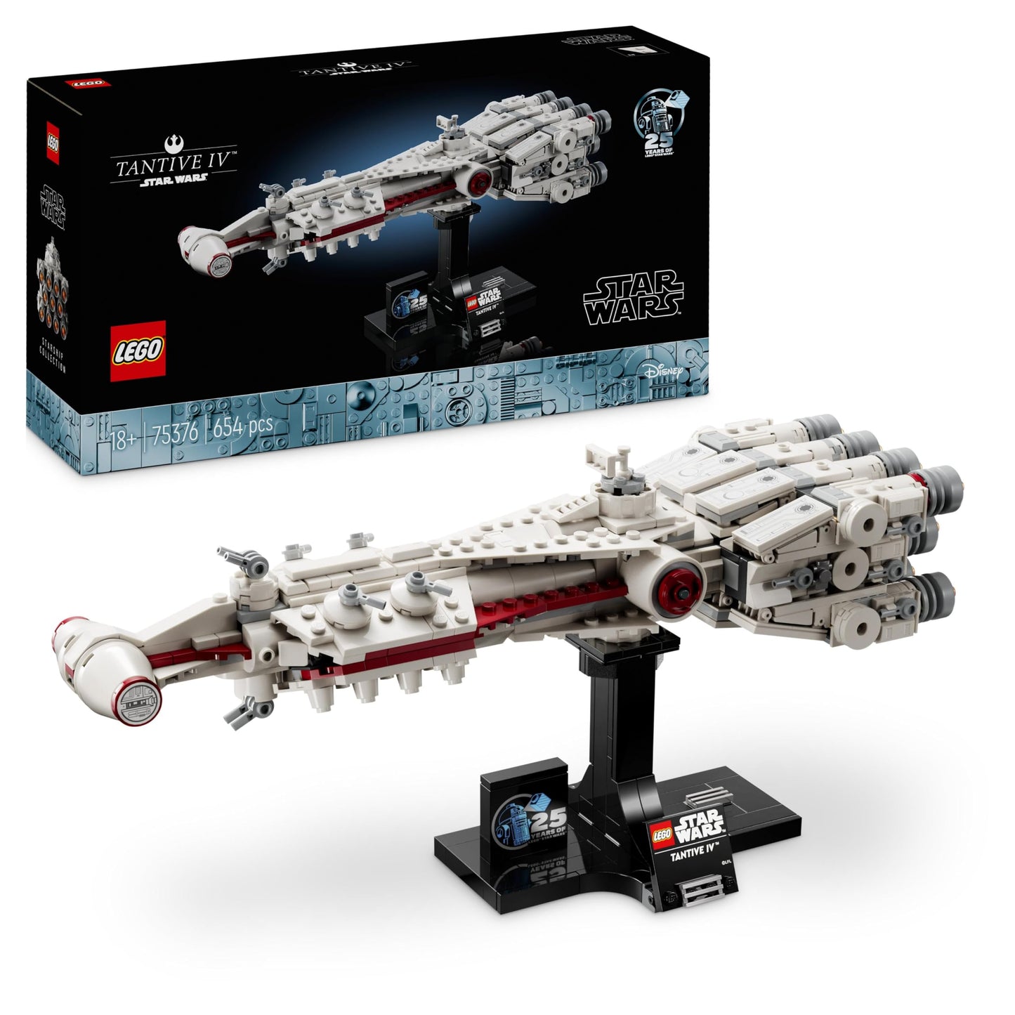 LEGO Star Wars Tantive IV set, detailed starship model kit with iconic design from A New Hope for adult builders.