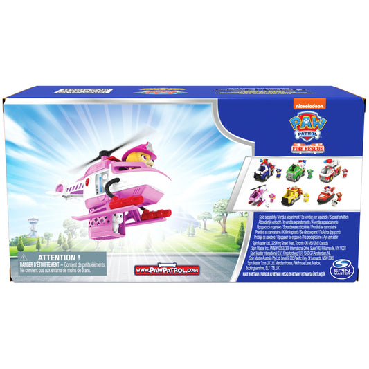 Paw Patrol Fire Rescue: Skye Rescue Fire Chopper with Action Figure, Kitty Friend & Toy Helicopter, Kids Toys for Boys & Girls Ages 3 and Up