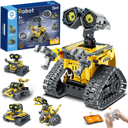 Sillbird STEM robot building toy set with remote and app control, featuring 435 pieces for creative building fun.