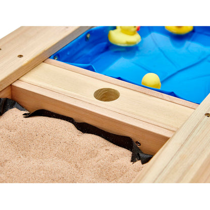 Plum Play Surfside Junior Sand and Water 3 in 1 Activity Play Picnic Table with Sunshade Parasol - Removable Table Top (Teal)