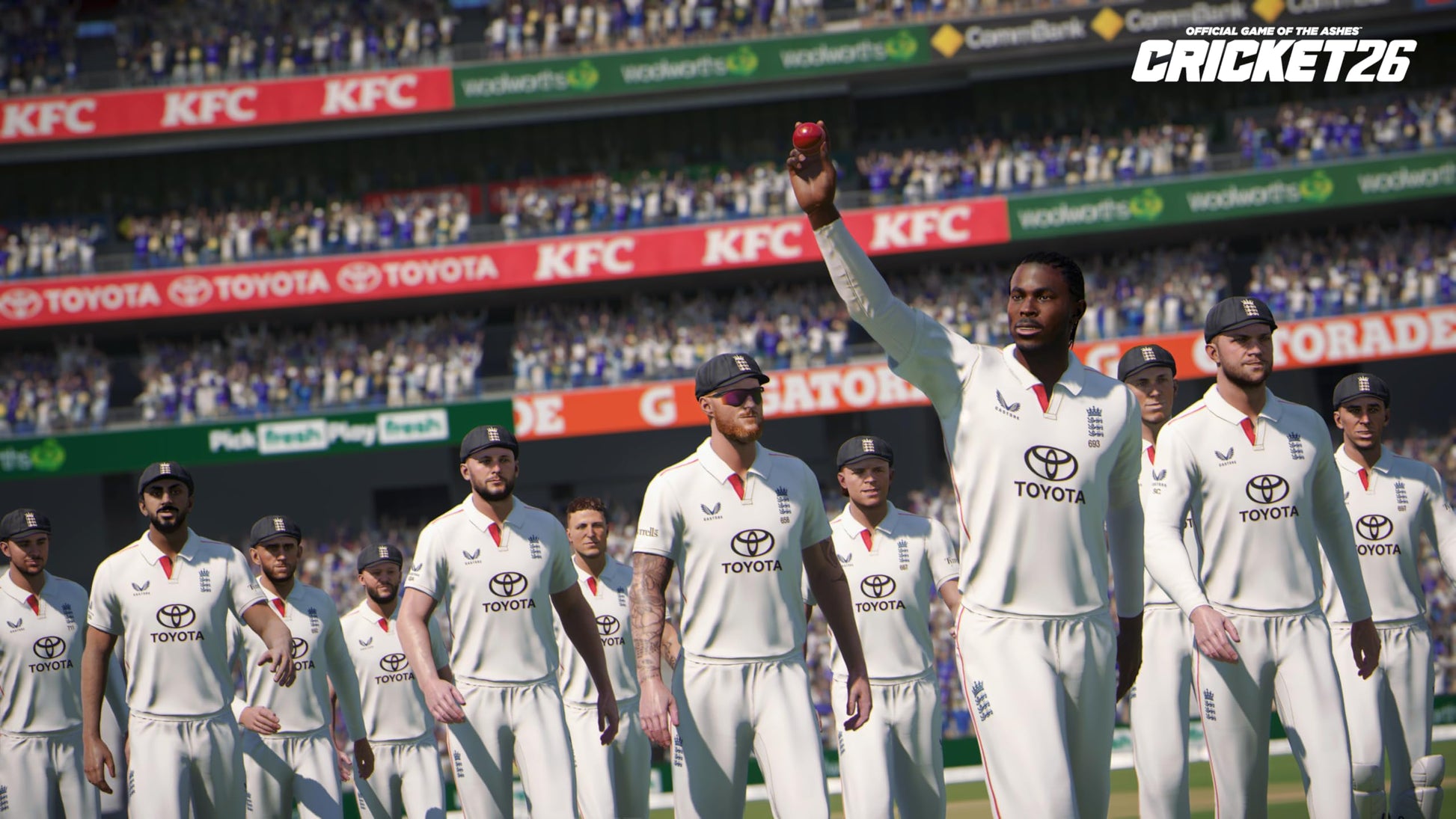 Nacon Cricket 26 PS5 game cover featuring cricket players and Ashes branding, official cricket video game for PlayStation 5.