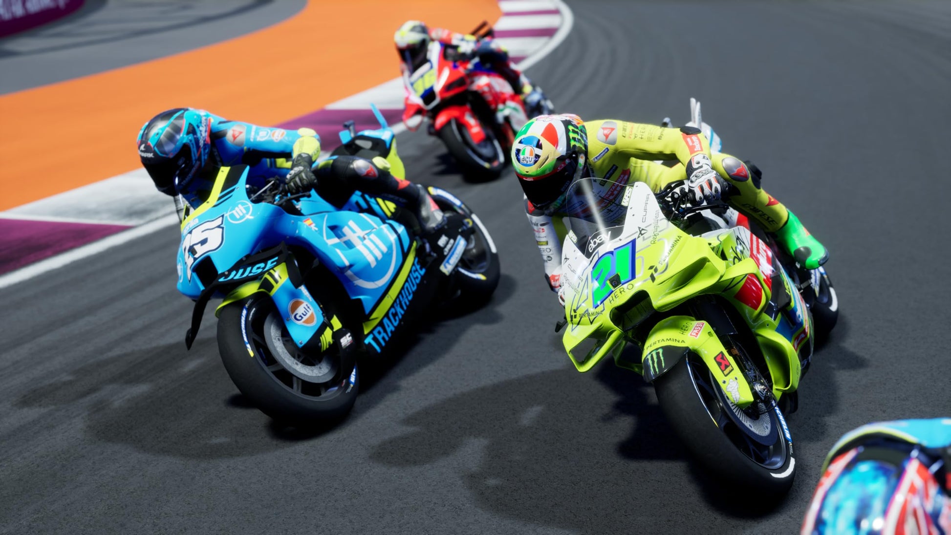 MotoGP 26 PlayStation 5 game disc featuring Moto racing graphics and Milestone branding on the cover.