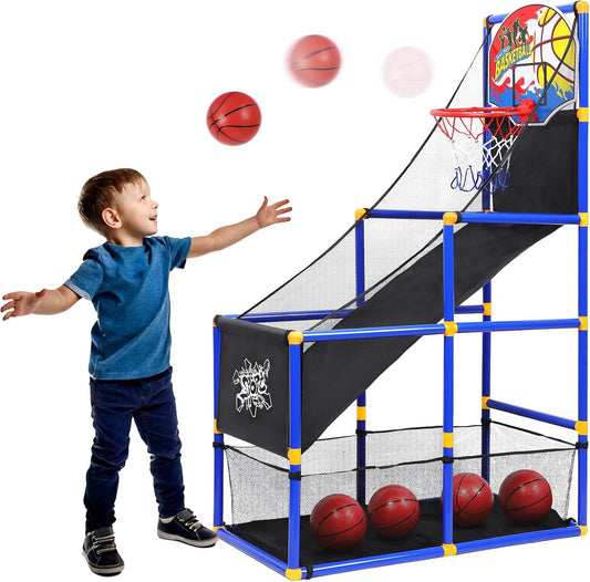 Kiddie Play King Sport Basketball arcade Hoop Rack Toy Basketball Hoop Arcade Game indoor Sports Toys for Kids Indoor/Outdoor Basketball Stand for Boys and Girls| Stable Base Stand
