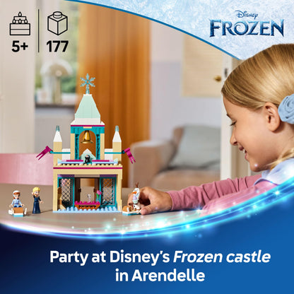 LEGO ǀ Disney Princess Arendelle Frozen Castle Toy - Building Set incl. Anna & Elsa Mini Dolls plus Olaf & Penguin Figures - Gift for 5+ Year Old Girls - 43265