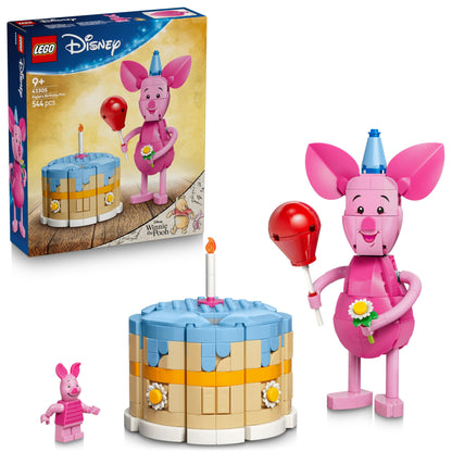 LEGO | Disney Piglet's Birthday Fun - Building Toy w/Cute Animal Figure, Birthday Cake & Collectible Minifigure - Gift Idea for 9+ Year Old Girls & Fans - 43305
