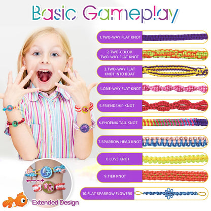 Bracelet Making Kit for Girls, Whale Shaped Jewellery Making Kit Crafts for Girls Ages 6-12, DIY Bracelet String Travel Rewarding Activity Set, 6 7 8 9 10 11 12 Years Old Girl Birthday Gift