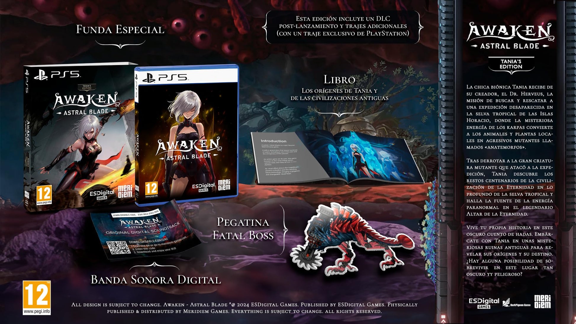 Awaken Astral Blade Tania's Edition game for PS5 by MDM MERIDIEM GAMES, featuring the game cover with character artwork.