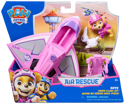 Paw Patrol: Air Rescue Skye Action Figure & Hero Claw Jet Plane with Retractable Claw, Rescue Basket & Bunny, Kids’ Toys for Boys & Girls Aged 3+