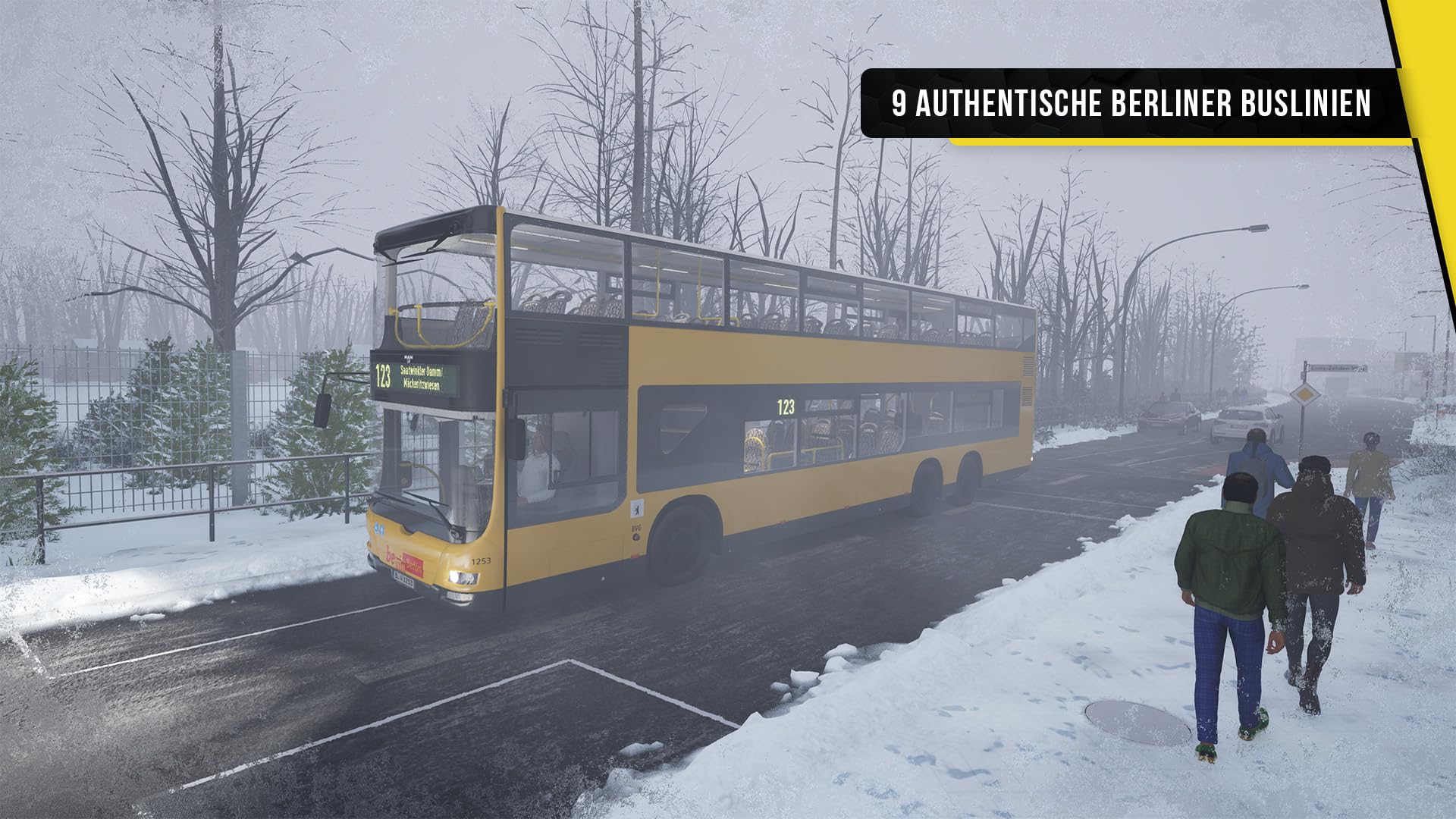 PlayStation 5 game "The Bus" by Aerosoft showing a detailed city bus interior and exterior in vibrant colors.
