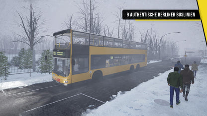 PlayStation 5 game "The Bus" by Aerosoft showing a detailed city bus interior and exterior in vibrant colors.