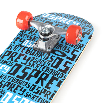Osprey | Complete Skateboard 31 x 8-inch, Double Kick 9 Ply Chinese Maple Deck for Kids, Teens Adult and Beginners, Repeat, Multiple Designs