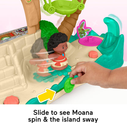 Fisher-Price Little People Toddler Toy Disney Princess Moana Adventure Village Playset with Figures for Pretend Play Kids Ages 18+ Months, JGP44