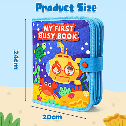LZDMY Baby Montessori Busy Book for 2 3 Year Olds Boys Girls, Toddlers Educational Sensory Activity Books, Ocean Book Busy Board, Babies Birthday Gifts