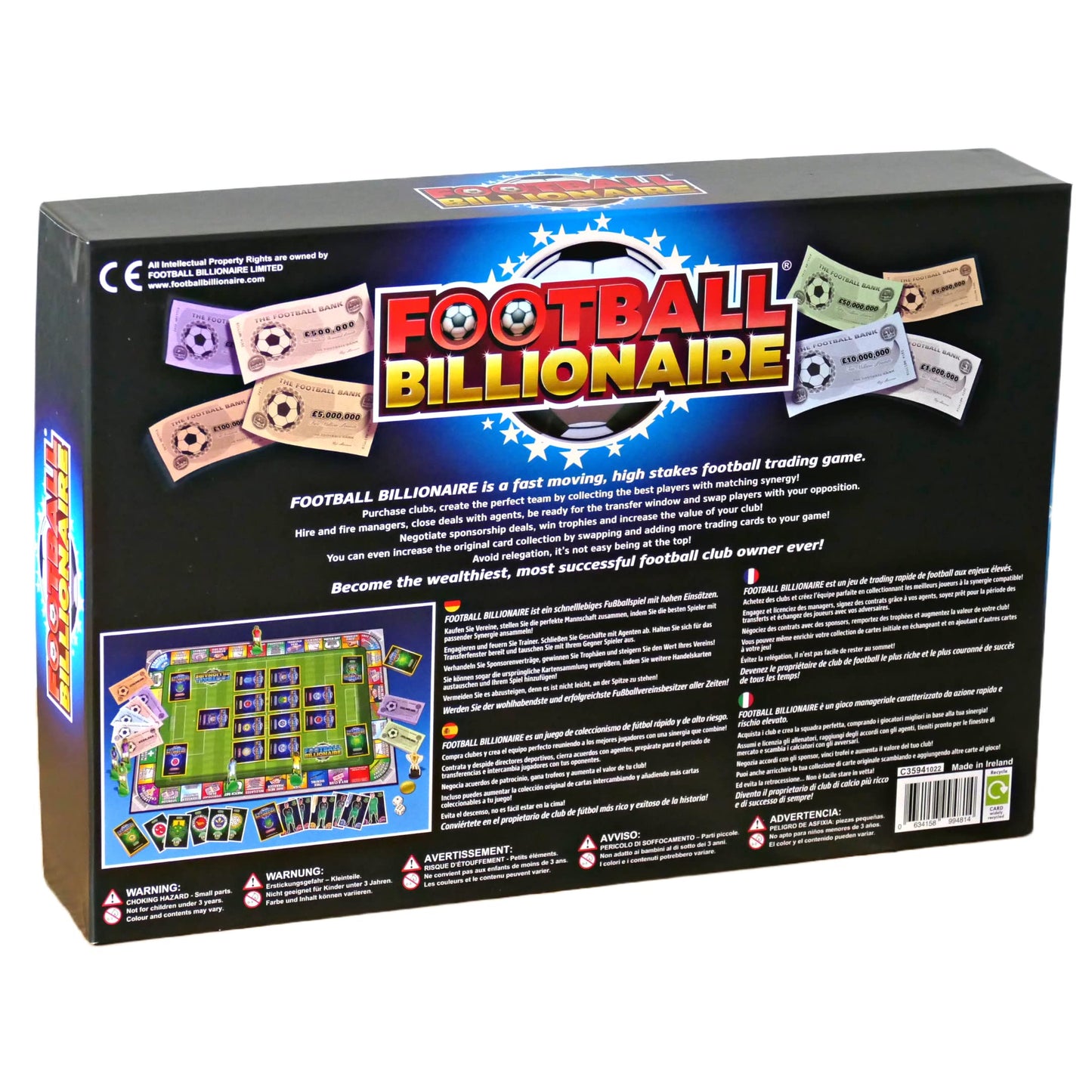 Football Billionaire Board Game 3rd Edition | Family Board Games for Kids and Adults | Ages 6+| Family Game for 2-6 Players as Seen on Dragon's Den