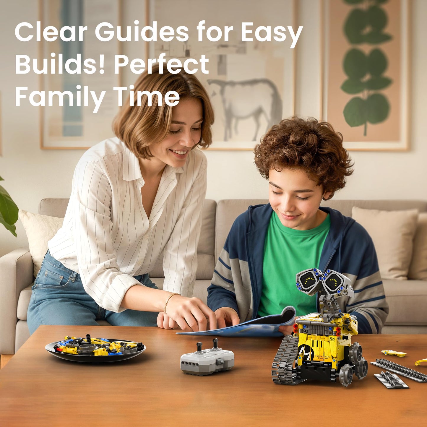 Sillbird STEM robot building toys set with remote control, featuring colorful pieces for creative play for kids ages 8-13.