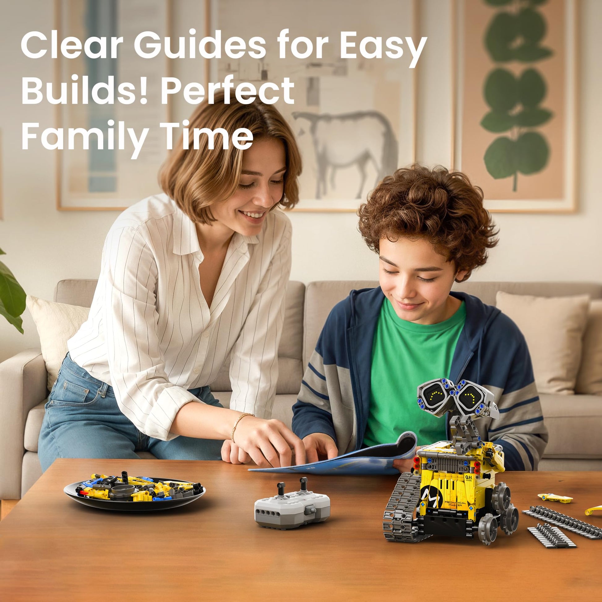 Sillbird STEM robot building toys set with remote control, featuring colorful pieces for creative play for kids ages 8-13.