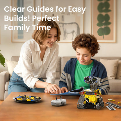 Sillbird STEM robot building toys set with remote control, featuring colorful pieces for creative play for kids ages 8-13.