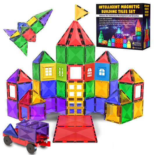 Desire Deluxe 57-piece magnetic building blocks STEM toy set for kids, educational construction toys for boys and girls aged 3 to 7.