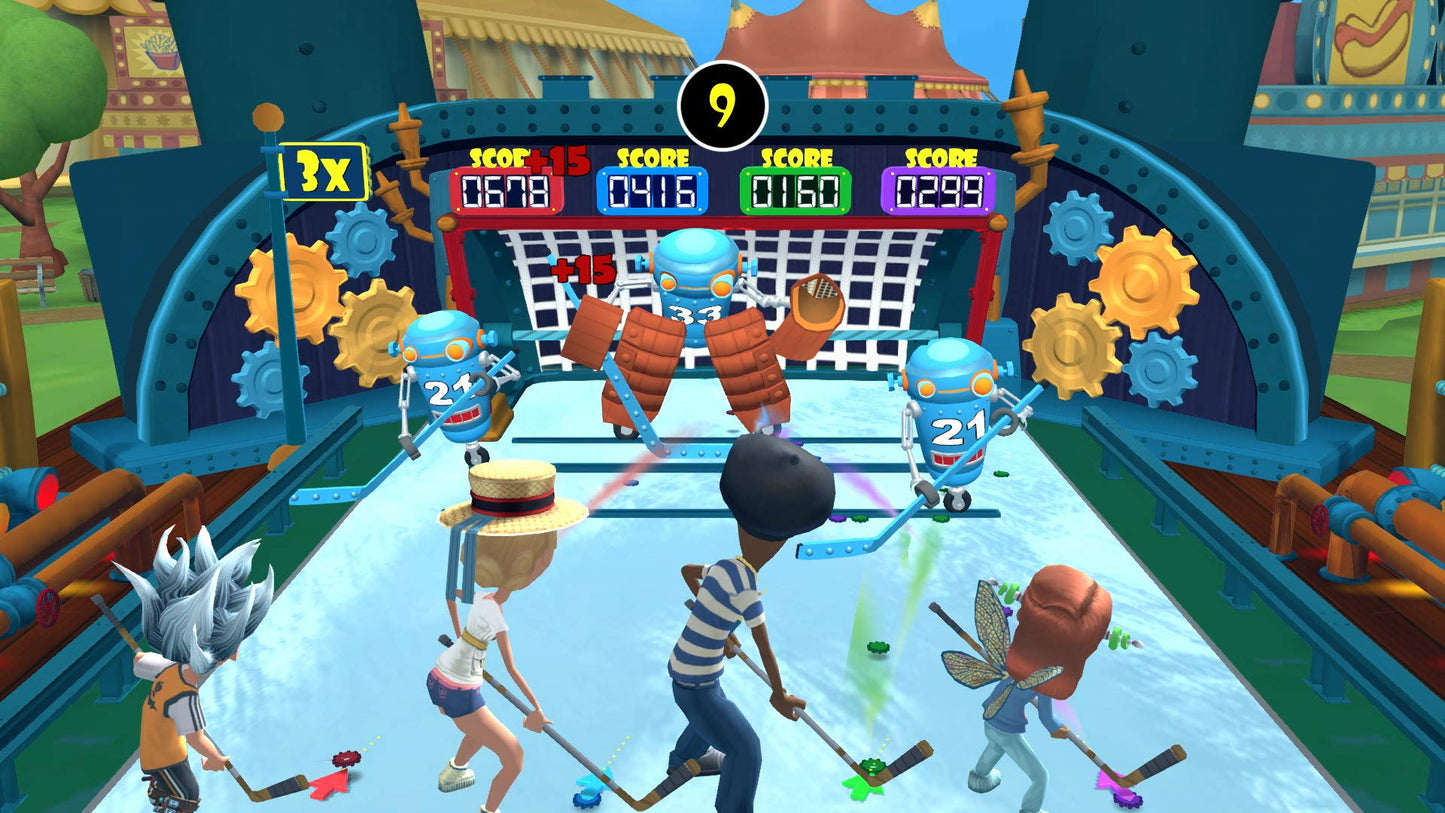 Nintendo Switch Carnival Games Code in Box by 2K, showing the game packaging with colorful carnival-themed artwork.