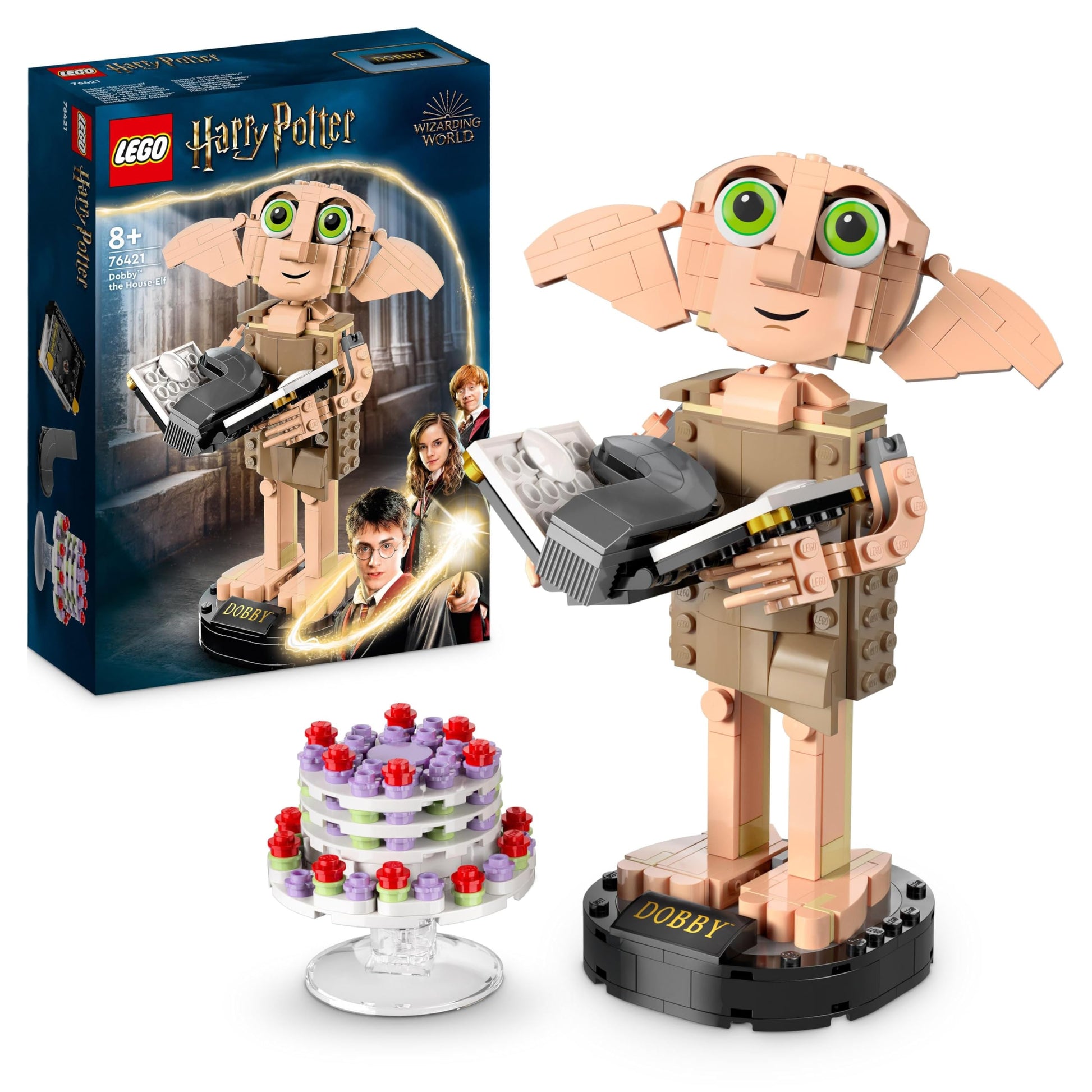LEGO Harry Potter Dobby the House-Elf building set with movable figure, ideal for kids' bedroom decor and fans.