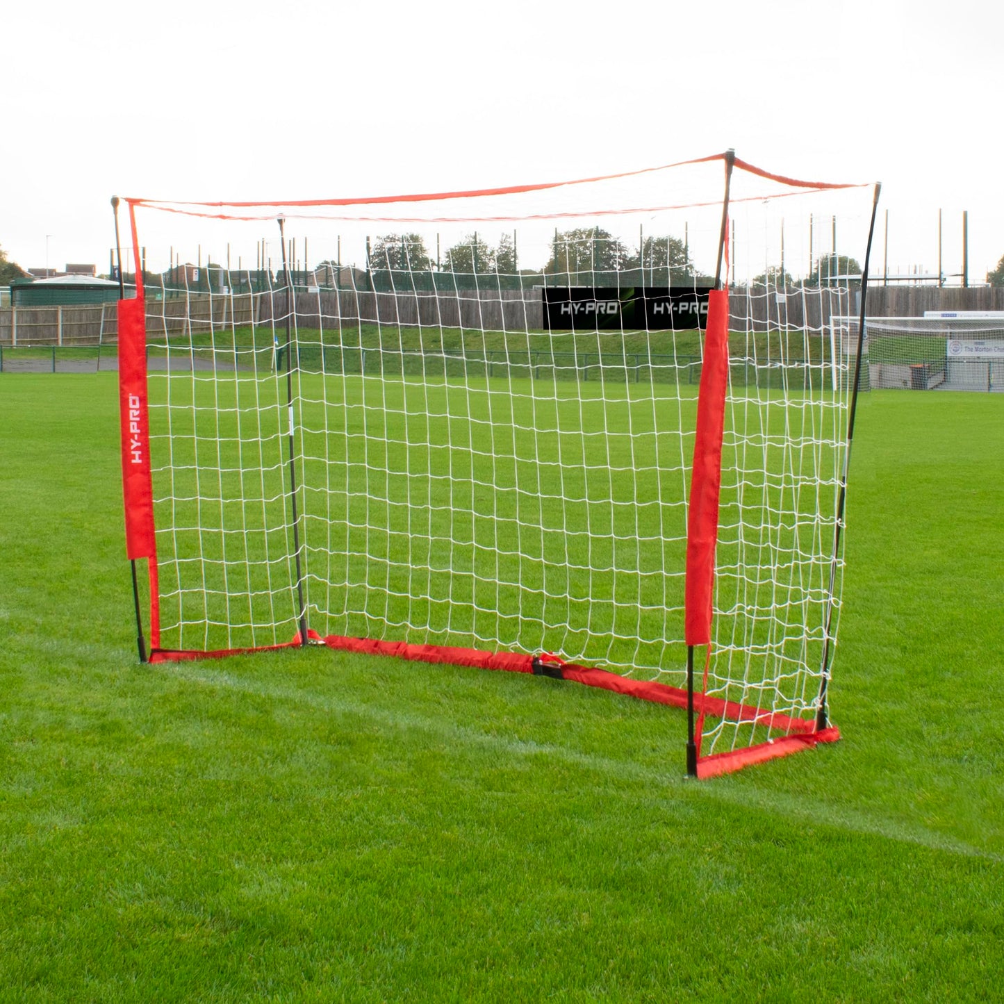 Hy-Pro 8ft x 5ft Box Football Goal, Collapsible, Quick set up, Portable, Carry Bag and Secure Pegs