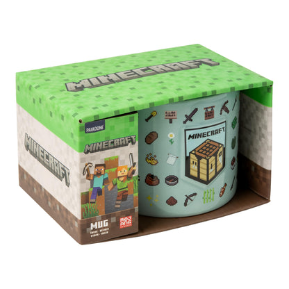 Minecraft Mug, Officially Licensed 400ml Large Ceramic Coffee Cup, Embossed Details, Video Game Merchandise for Gamers & Collectors, Tea, Hot Chocolate