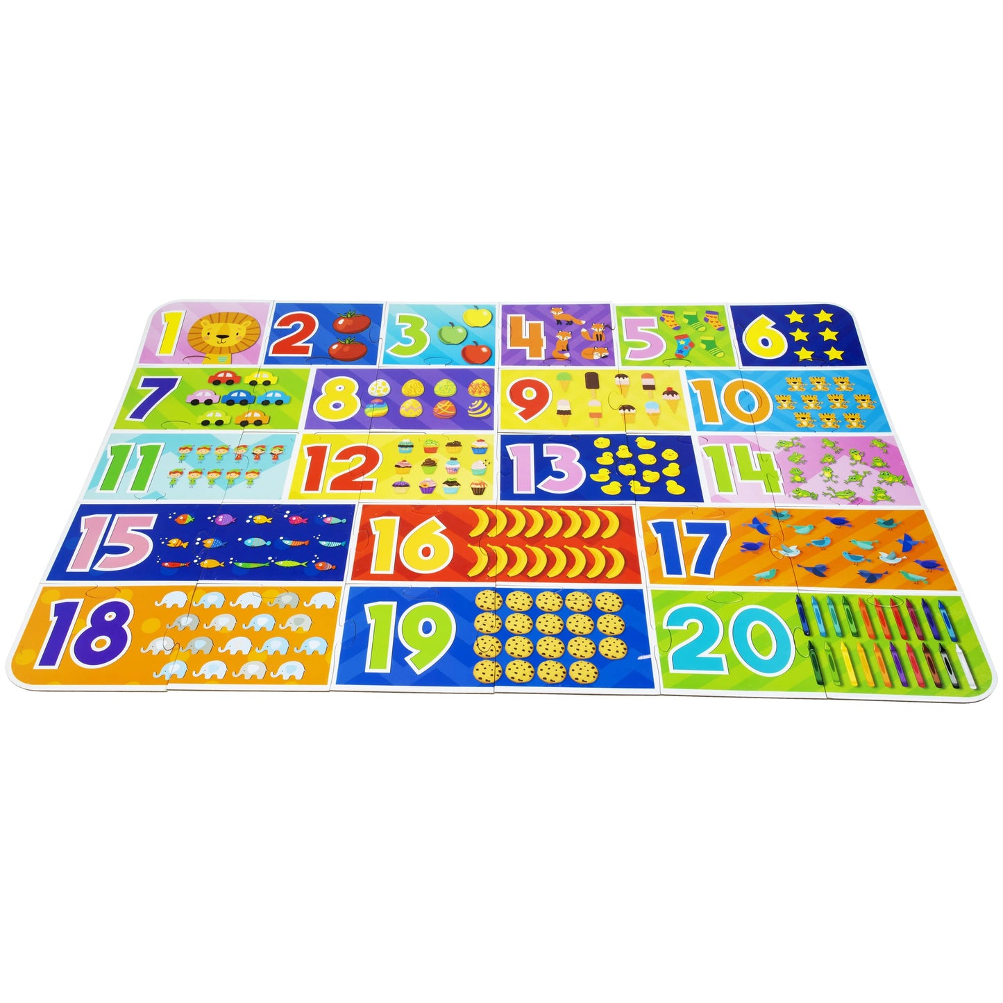 abeec Giant Number Puzzles - Floor Jigsaw Puzzles For Kids - Includes 30 Giant Floor Puzzle Pieces - Educational Toys - Toddler Games - Number Puzzle