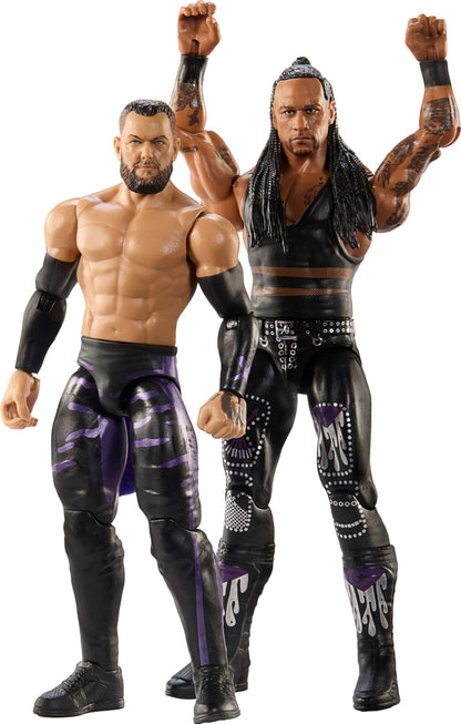 Mattel WWE Main Event Championship Showdown 2-Pack Action Figures & Accessory, Series #20 Damian Priest & Finn Balor Collectible Set, JCV72