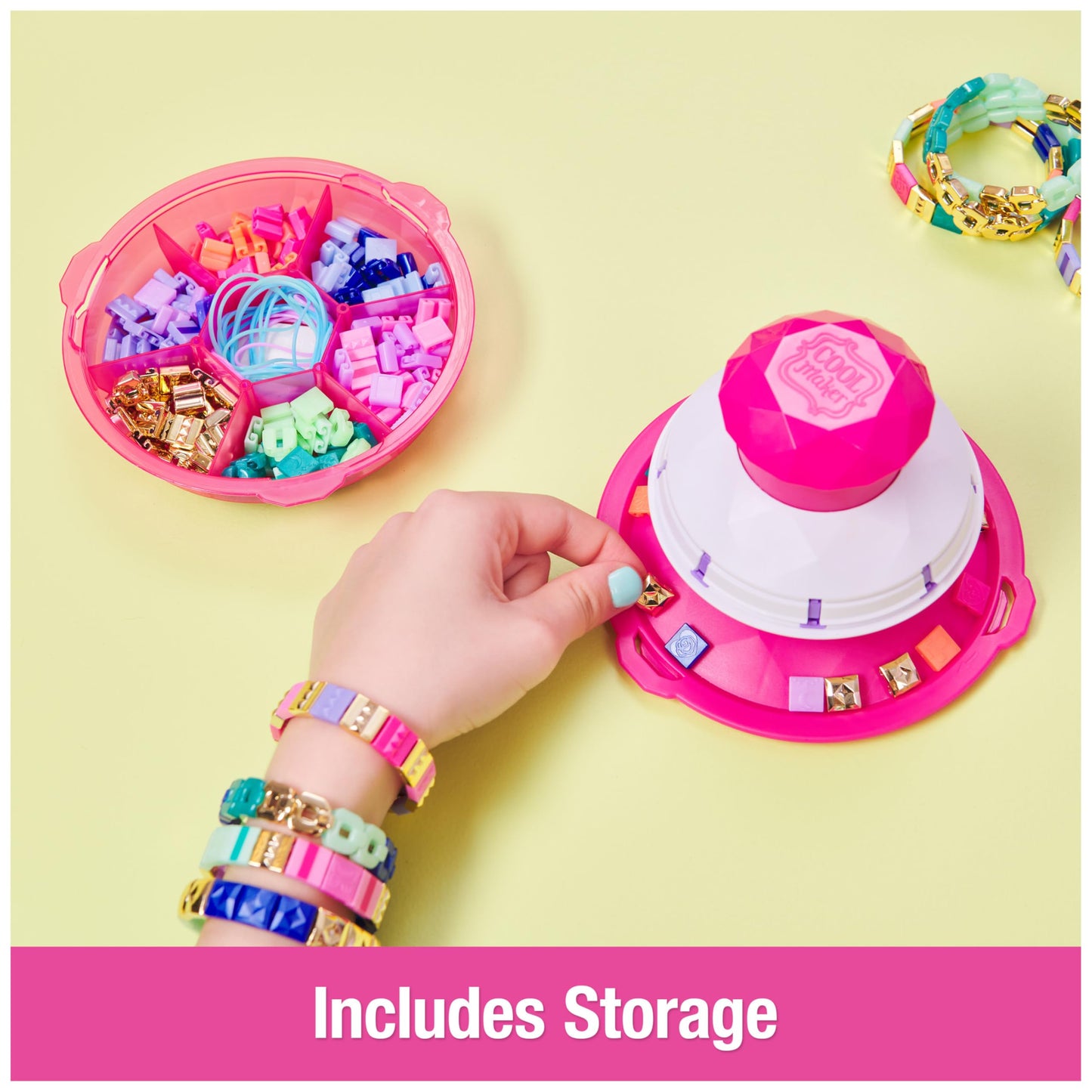Cool MAKER PopStyle Bracelet Maker, 170 Stylish Beads, 10 Bracelets, Storage, Friendship Bracelet-Making Kit, DIY Arts and Crafts Kids’ Toys for Girls