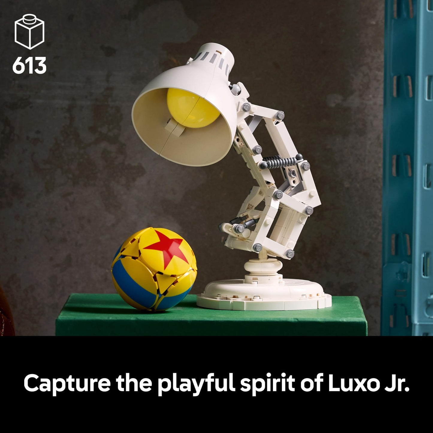 LEGO Ideas Disney Pixar Luxo Jr. Lamp Building Set for Adults - Movie Memorabilia Model with Hidden Film References - Home Office Desk Decor - Collectible Gift Idea - 21357