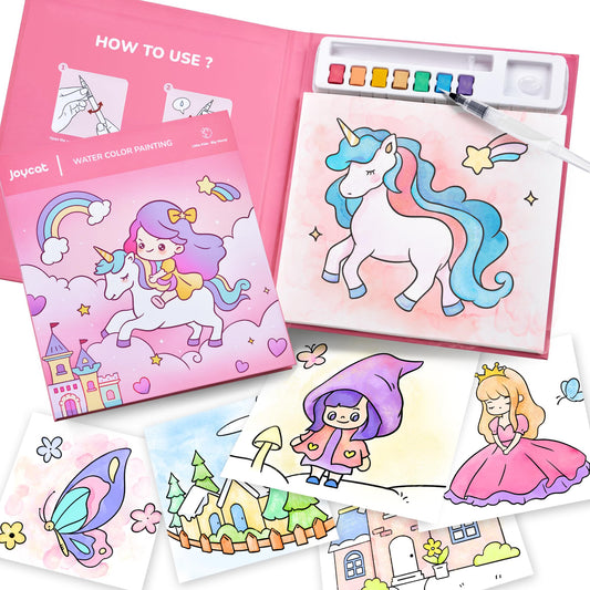 JoyCat Paint with Water Coloring Books for Toddlers, Watercolor Painting Sets for Kids Ages 3-5 4-8, Arts and Crafts Drawing Activities Toy Birthday Gift for Boys Girls