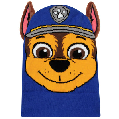 Paw Patrol Hat And Gloves Set For Kids, Chase Boys Hat And Gloves Set With 3D Ears, Blue, One Size