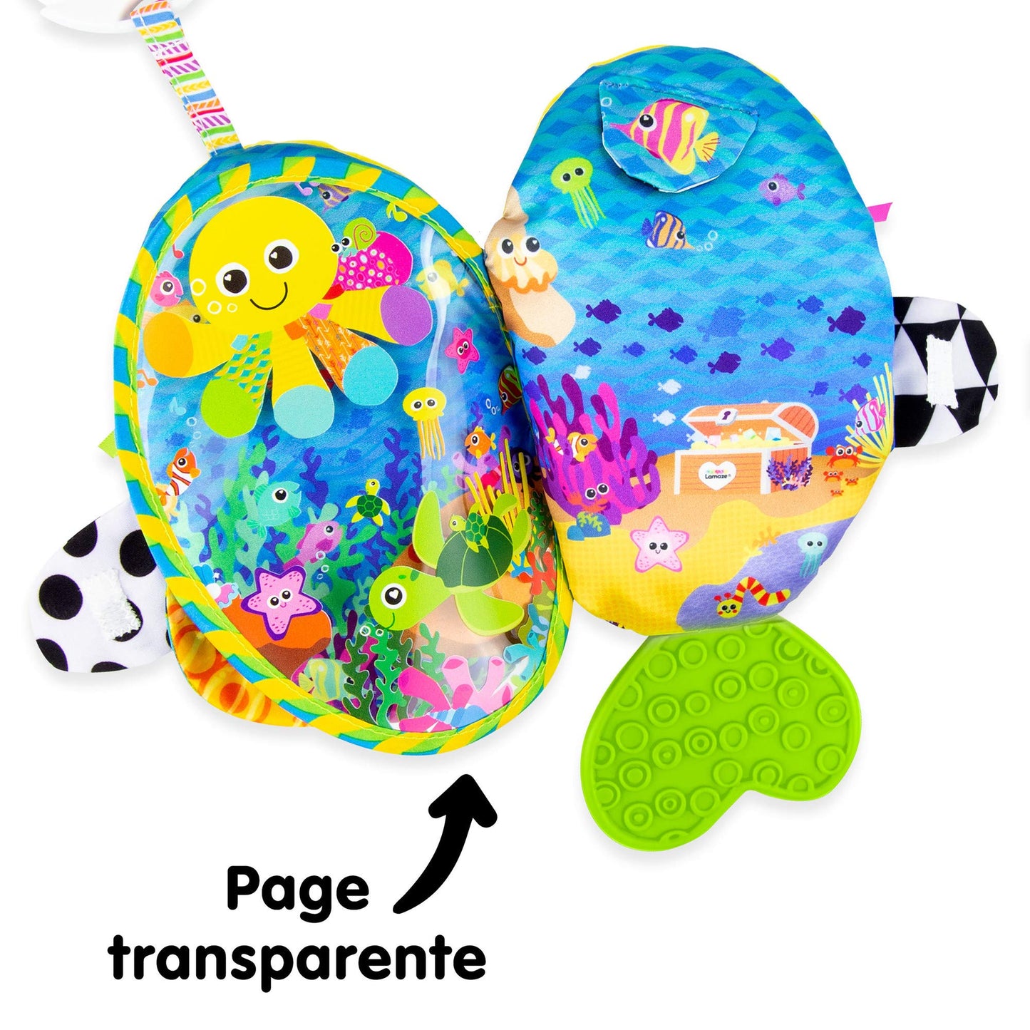 LAMAZE L27197 Flip The Fish-Clip and Go-Pram, Sensory Play, Ideal Baby Gifts for New Parents-Newborn Toy-Suitable for Boys and Girls from 0-24 Months, Red