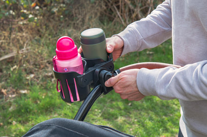 LittleLife Double Buggy And Pushchair Universal Cup Holder Adjustable Bottle Organiser for Stroller, Drink and Coffee Cup Holder, Double