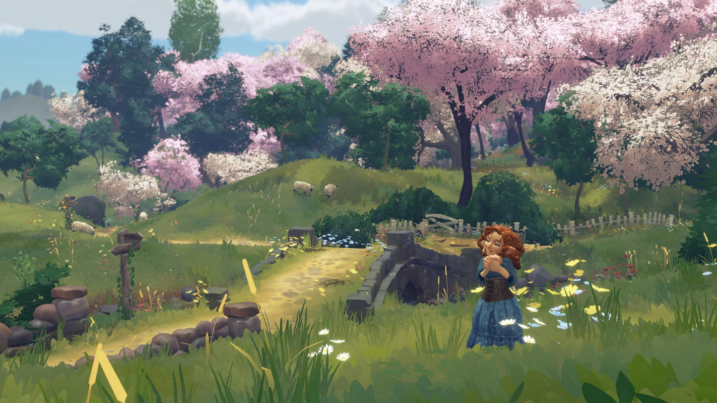 Switch game case for Tales of the Shire: A Lord of The Rings Game by iam8bit, featuring fantasy artwork and character illustrations.