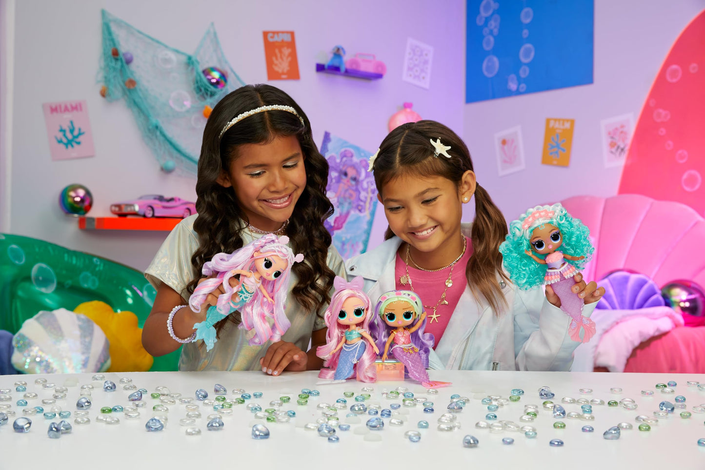 L.O.L. Surprise! Tweens Mermaid Lana doll with color-changing tail, movable fin, and stylish accessories for kids.
