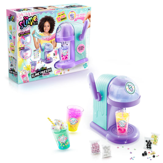 Canal Toys So Slime electronic machine creating colorful slime drinks for children, featuring colorful slime in a fun DIY kit.