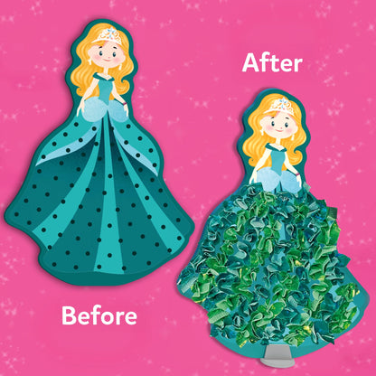 Skillmatics Poke-in Art - Magical Princesses, Mess-Free Fun for Kids, DIY Sewing Craft Kits, Creative Activity, Easter Gifts for Girls & Boys Ages 4, 5, 6, 7, 8, 9