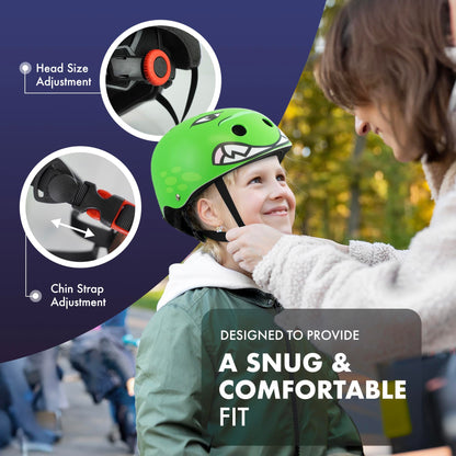 KAYMAN Kids Bike Helmet age 3 to 12, Adjustable Safety Gear for Boys and Girls, Suited to Scooter, Cycling, Skateboard & Roller Skating - Protection for Boys & Girls