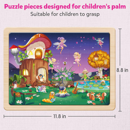 SYNARRY Wooden Princess Jigsaw Puzzles for Kids 3 4 5 6 7 8 Year Olds, 6×60 Piece Children Puzzles 4-8, Educational Toys Gifts for Toddler Children Girls Boys