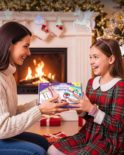 Caydo 2-in-1 friendship bracelet and keychain making kit for girls, includes colorful strings for DIY jewelry and craft projects.