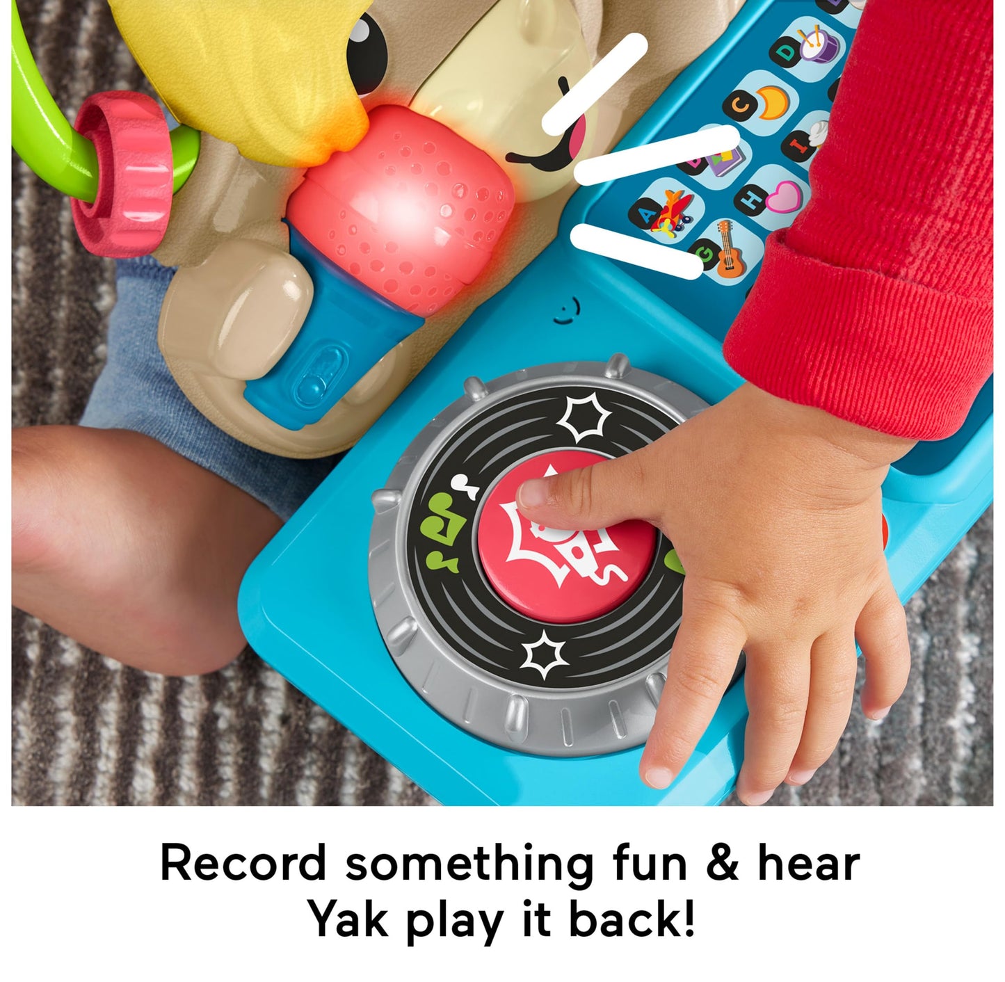 Fisher-Price Baby Learning Toy Link Squad A to Z Yak with interactive music and lights for children 9+ months.