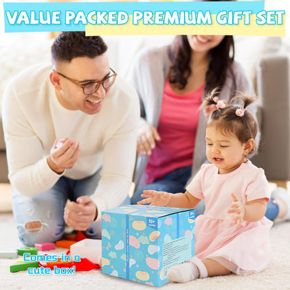 Wooden Activity Cube | 8-in-1 Montessori Toys for 18M+ Toddlers, One Year Old First Birthday Toy, Baby Toy Set with Bonus Sorting & Stacking Board