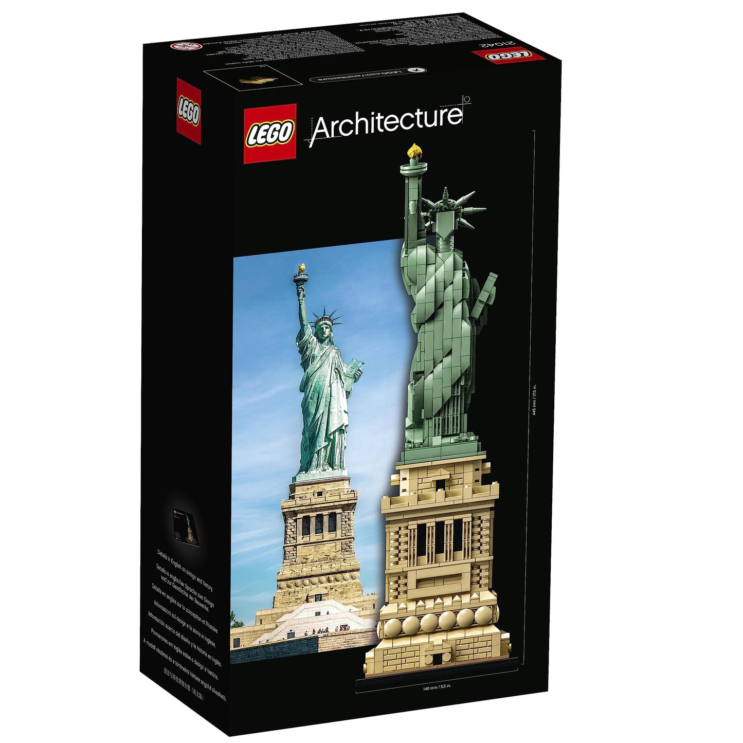 LEGO Architecture Statue of Liberty model kit showcasing detailed design, perfect for collectors and home decor enthusiasts.